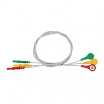 Przewód dołączeniowy EKG, 3-odprowadzeniowy z zatrzaskiem o dł. 60 cm, do kabli z systemem DIN